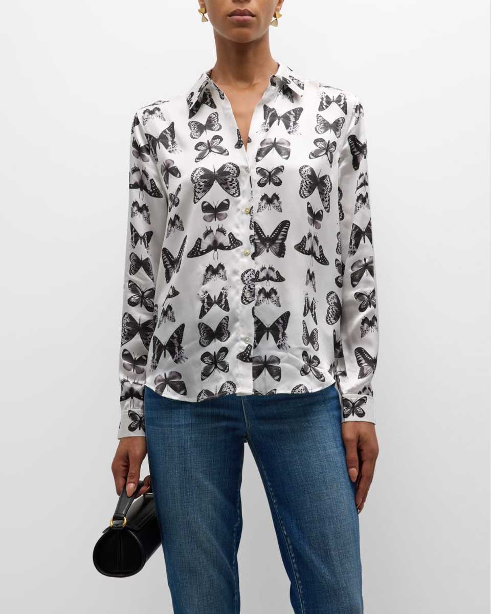 Tyler Butterfly-Print Button-Front Shirt